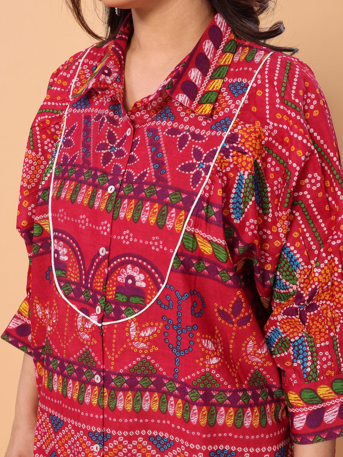 Elegant Bandhani Print Cotton Co-ord Set