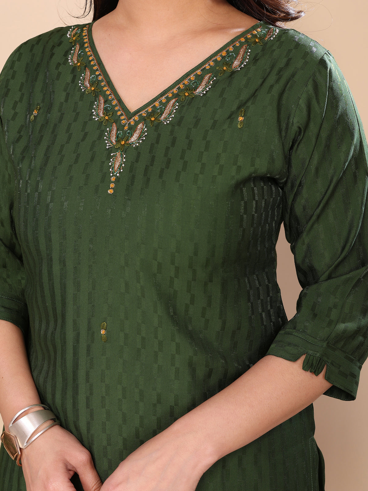 CHANDERI SUIT SET WITH DUPATTA