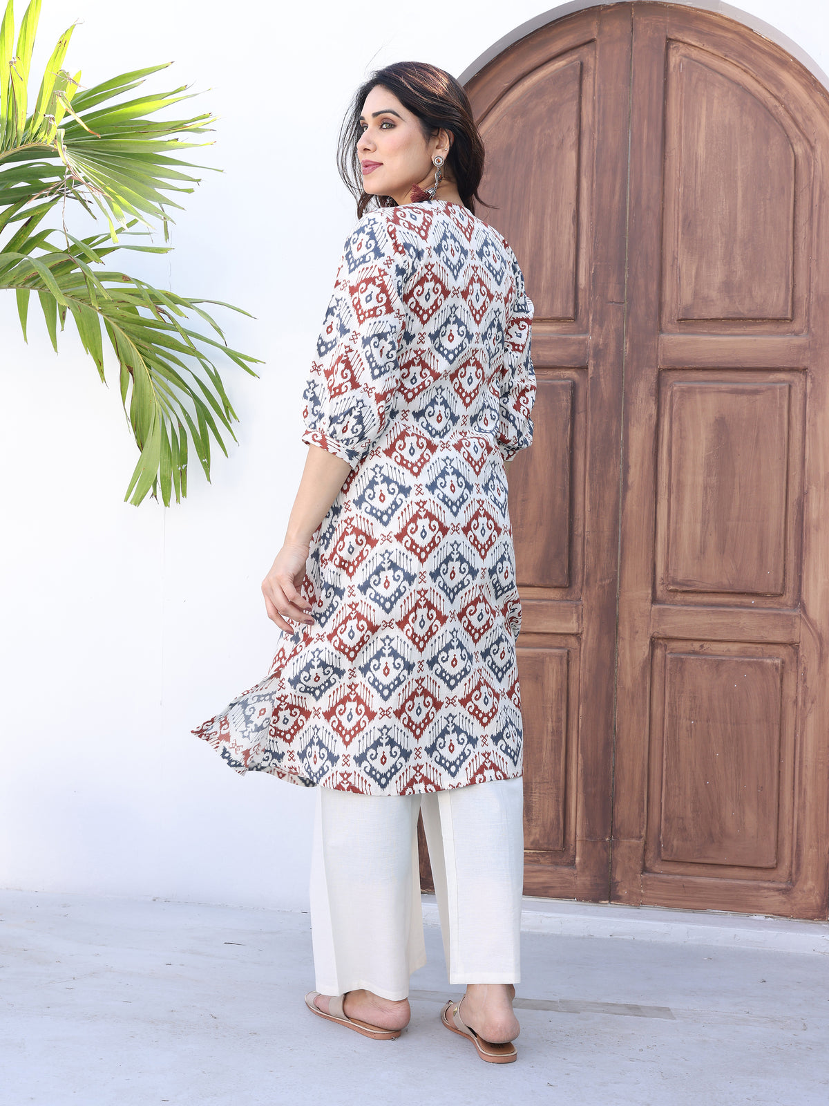Multicolor Ethnic Motifs Printed Kurta Palazzo Set